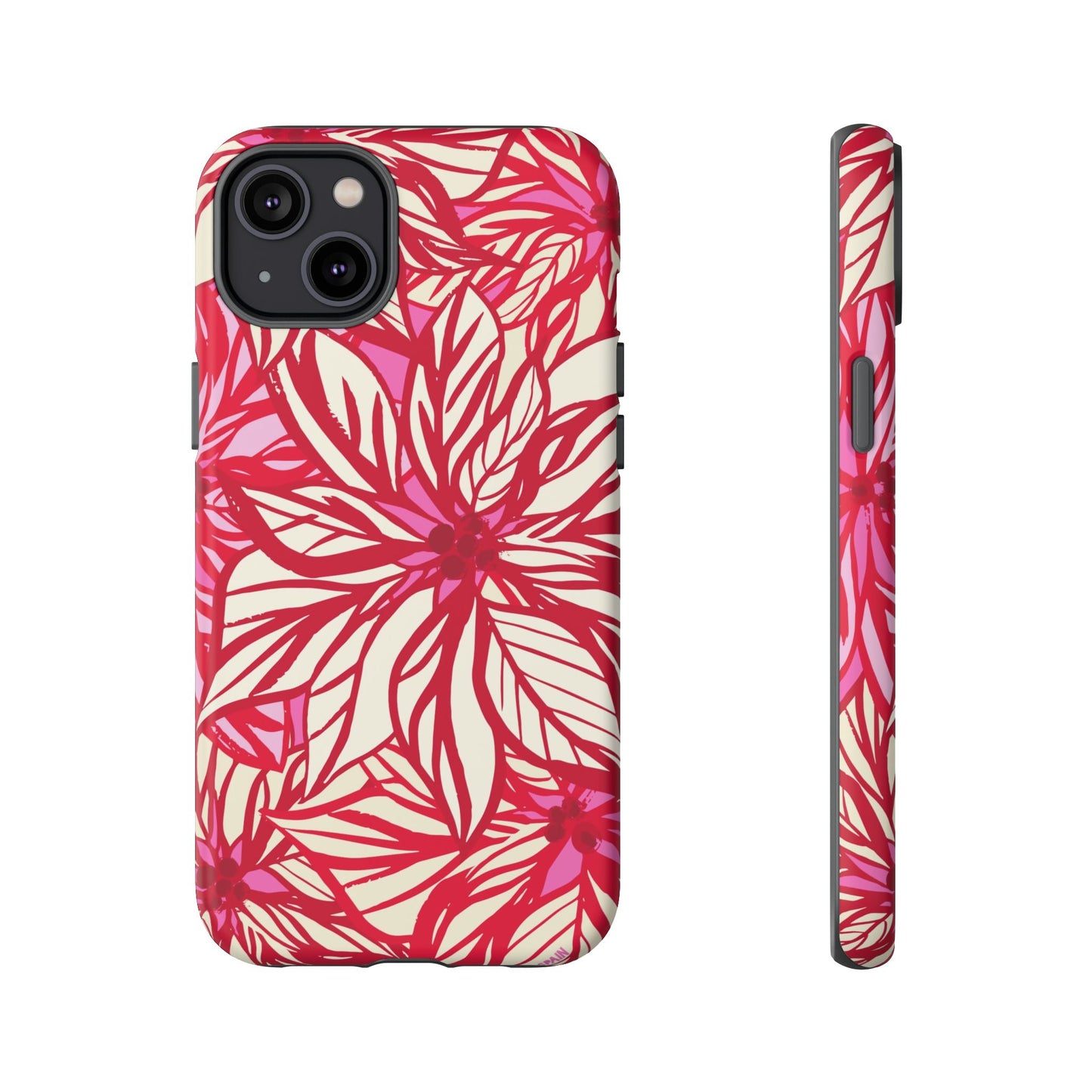 Poinsettia iPhone Tough Case iPhone 14 Plus Matte