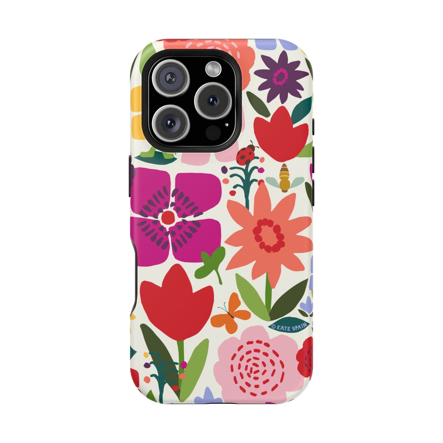 Happy Blooms iPhone MagSafe Tough Case iPhone 16 Pro Matte