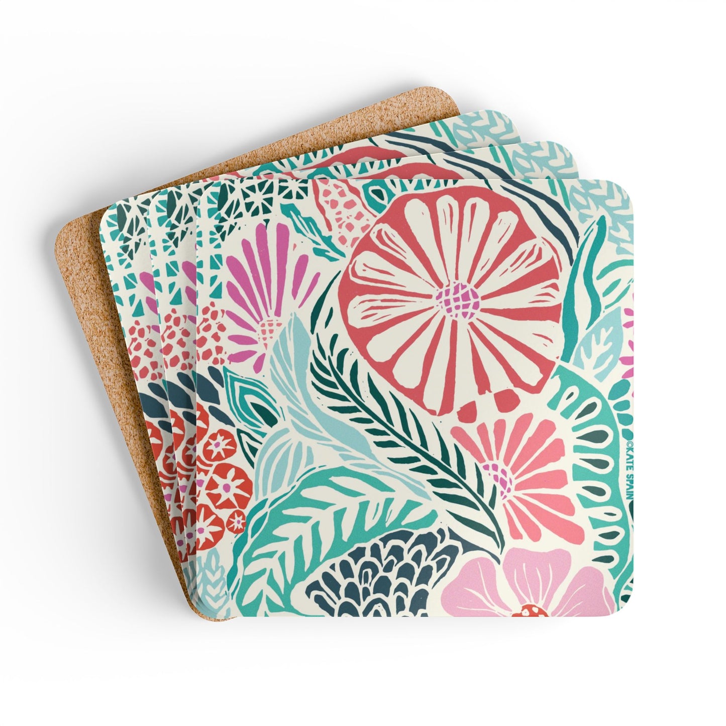 Tropica Multicolor Cork Coaster Set