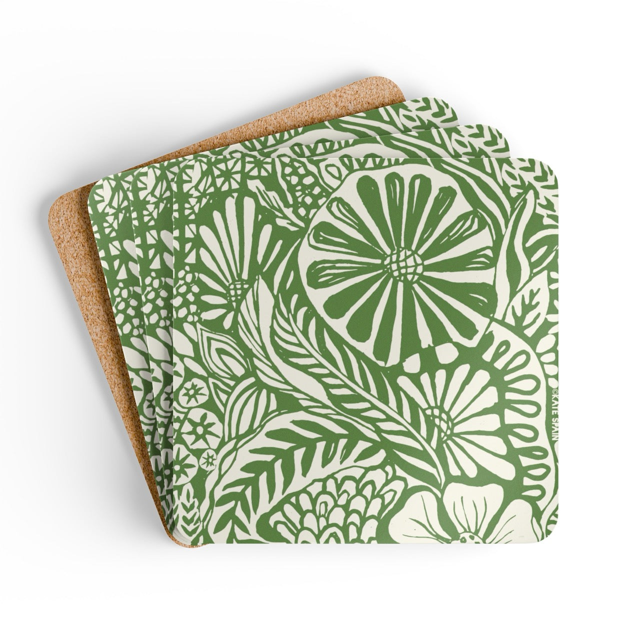 Tropica Multicolor Cork Coaster Set