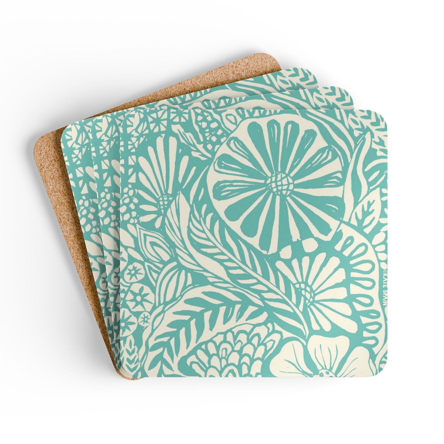 Tropica Multicolor Cork Coaster Set