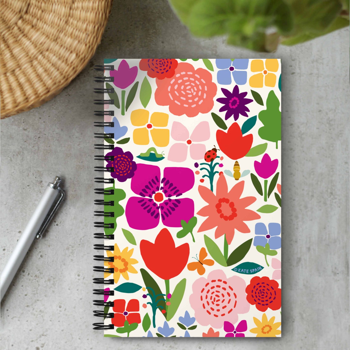 Happy Blooms Spiral Notebook