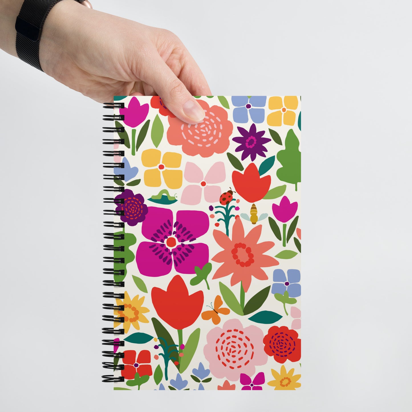 Happy Blooms Spiral Notebook