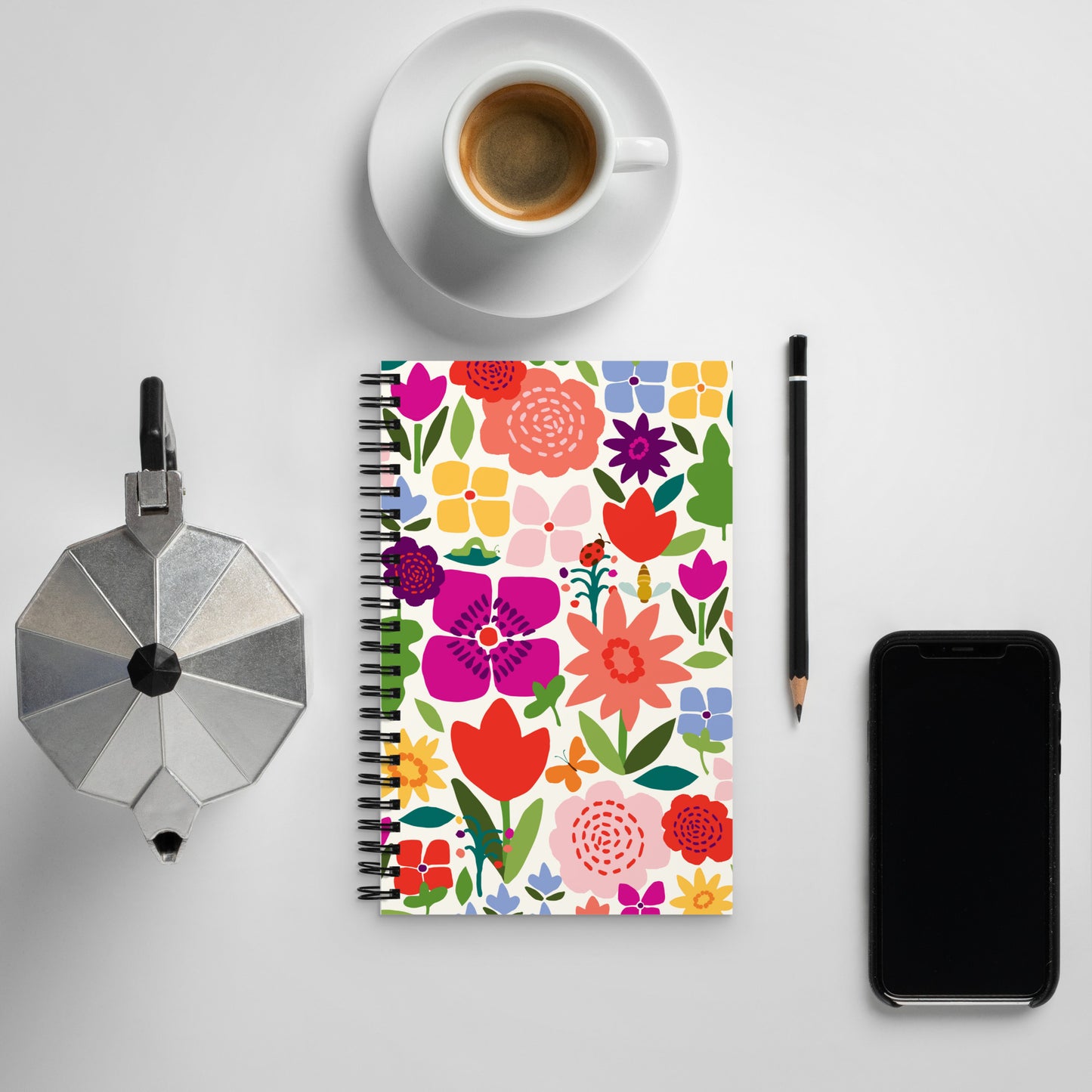 Happy Blooms Spiral Notebook