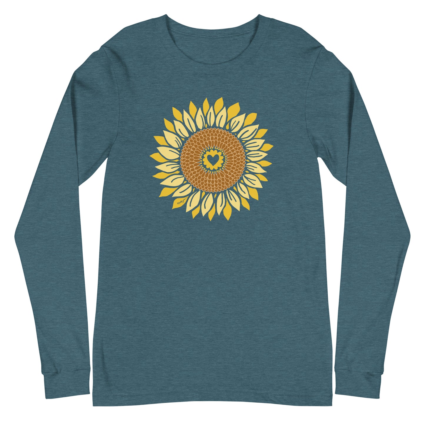 Sunflower Long Sleeve T-Shirt Heather Deep Teal