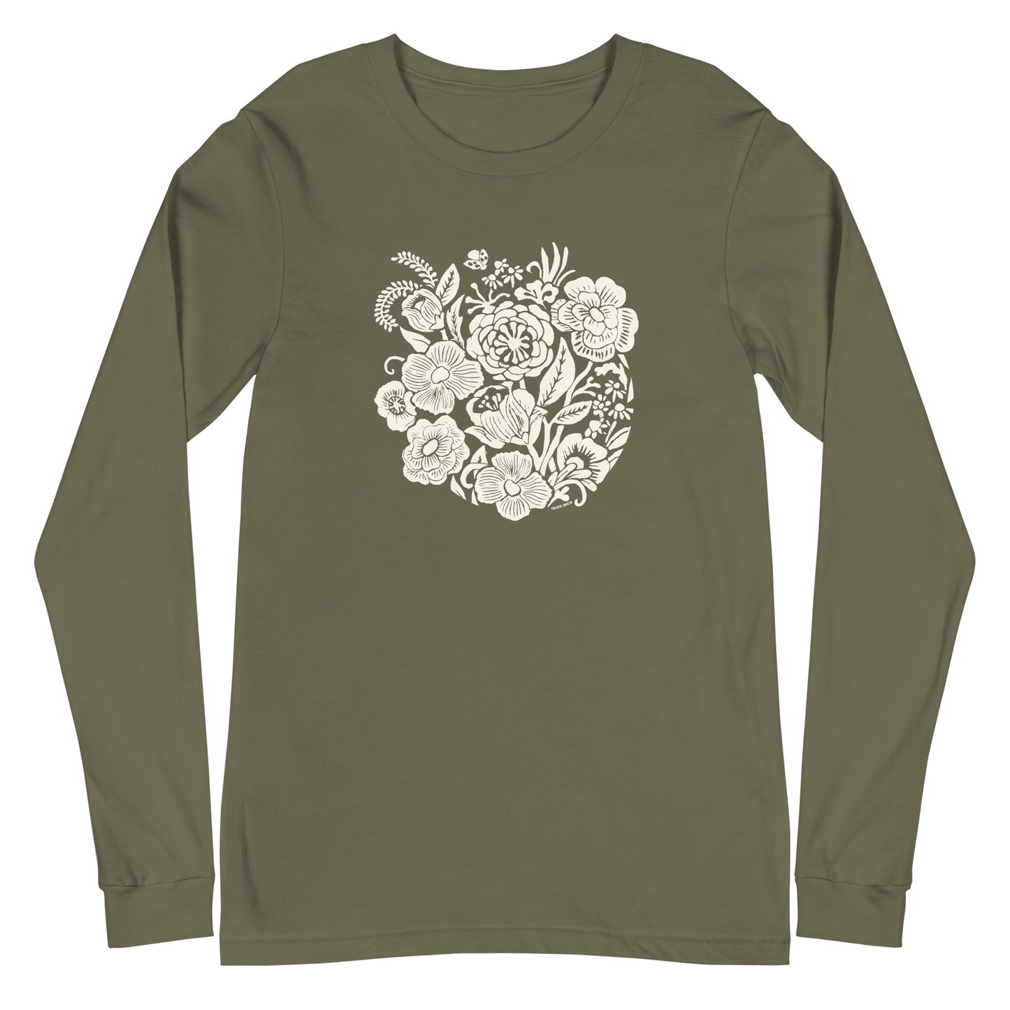 Meadowsweet Long Sleeve T-Shirt Olive Green