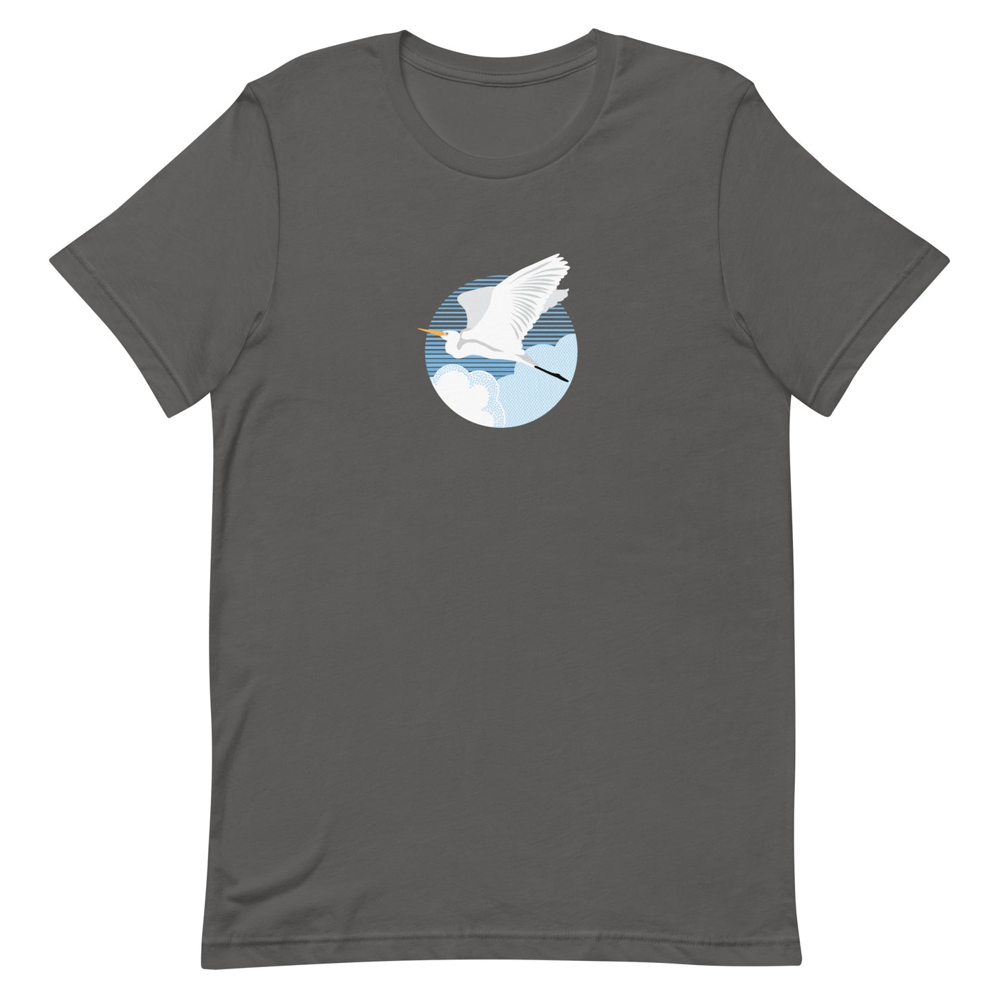 Fly Great Egret T-Shirt Graphite