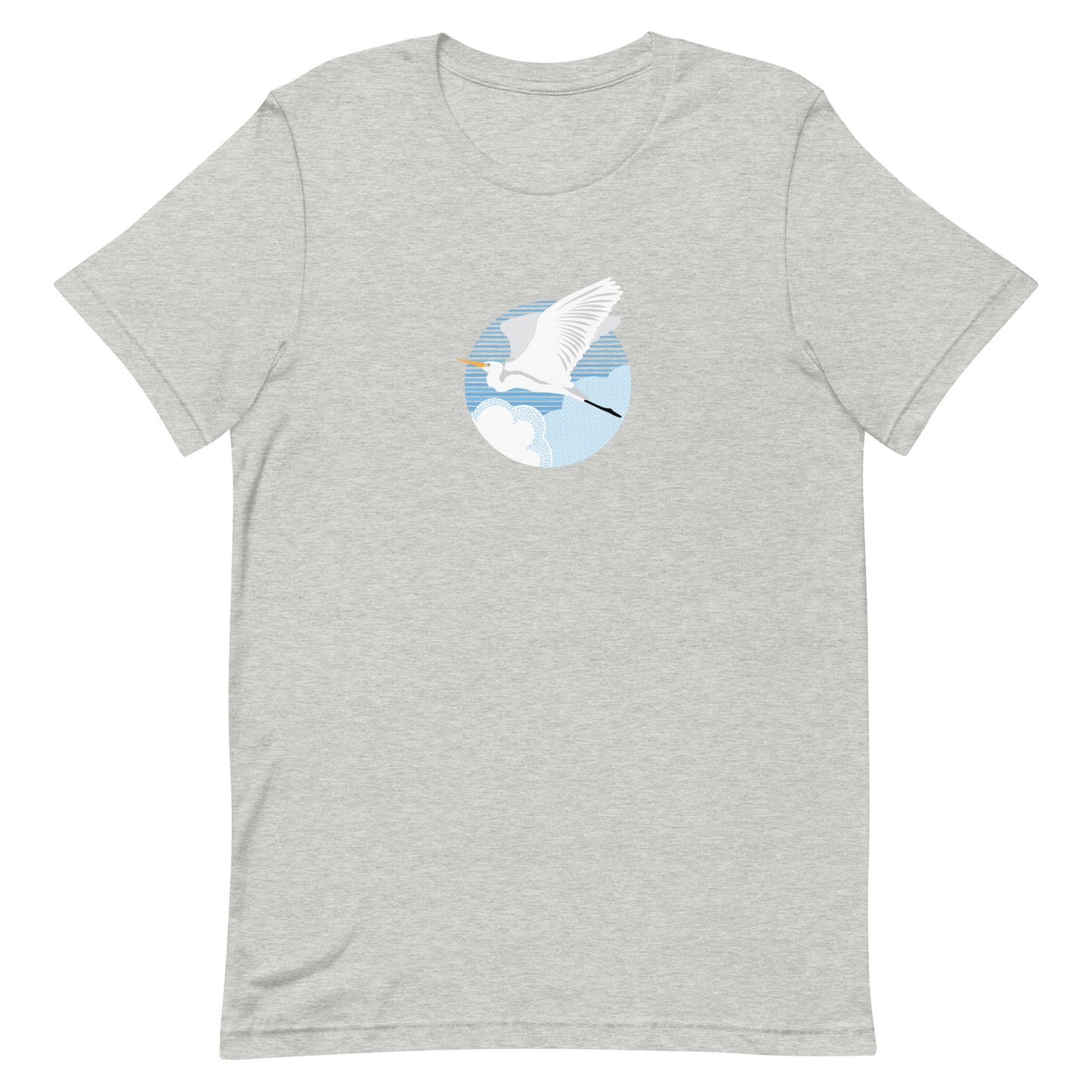 Fly Great Egret T-Shirt Athletic Heather