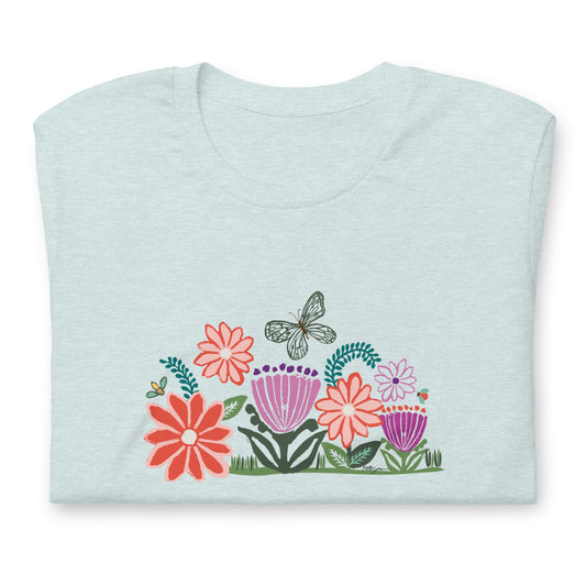 Bloom Crewneck T-Shirt Flower Garden
