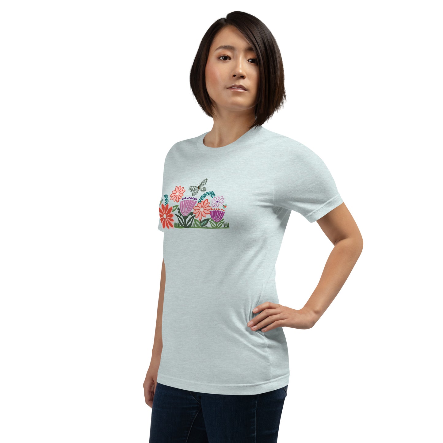 Bloom Crewneck T-Shirt Flower Garden