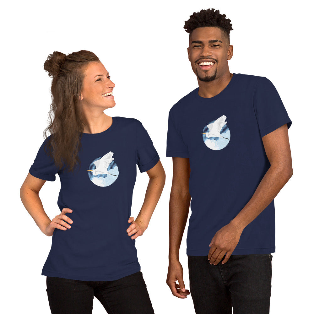 Fly Great Egret T-Shirt