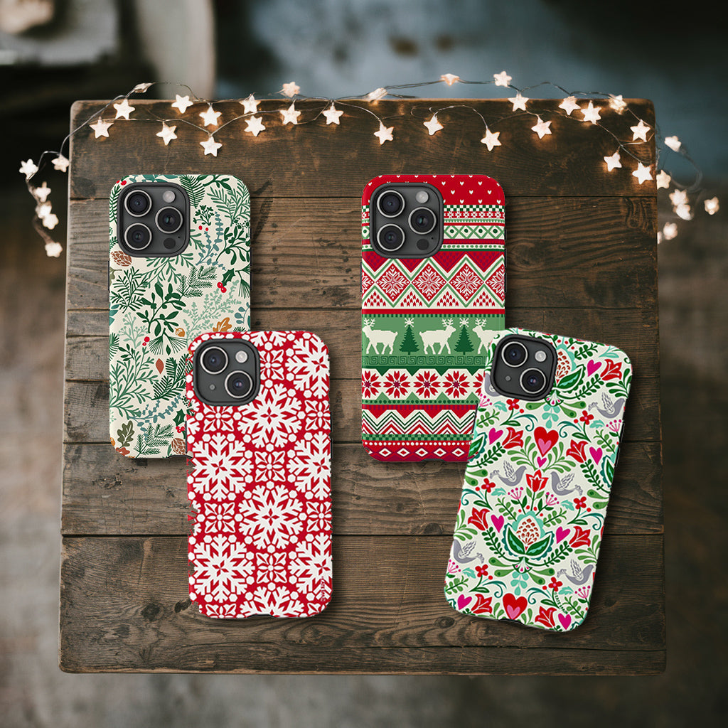 colorful holiday christmas winter iphone cases