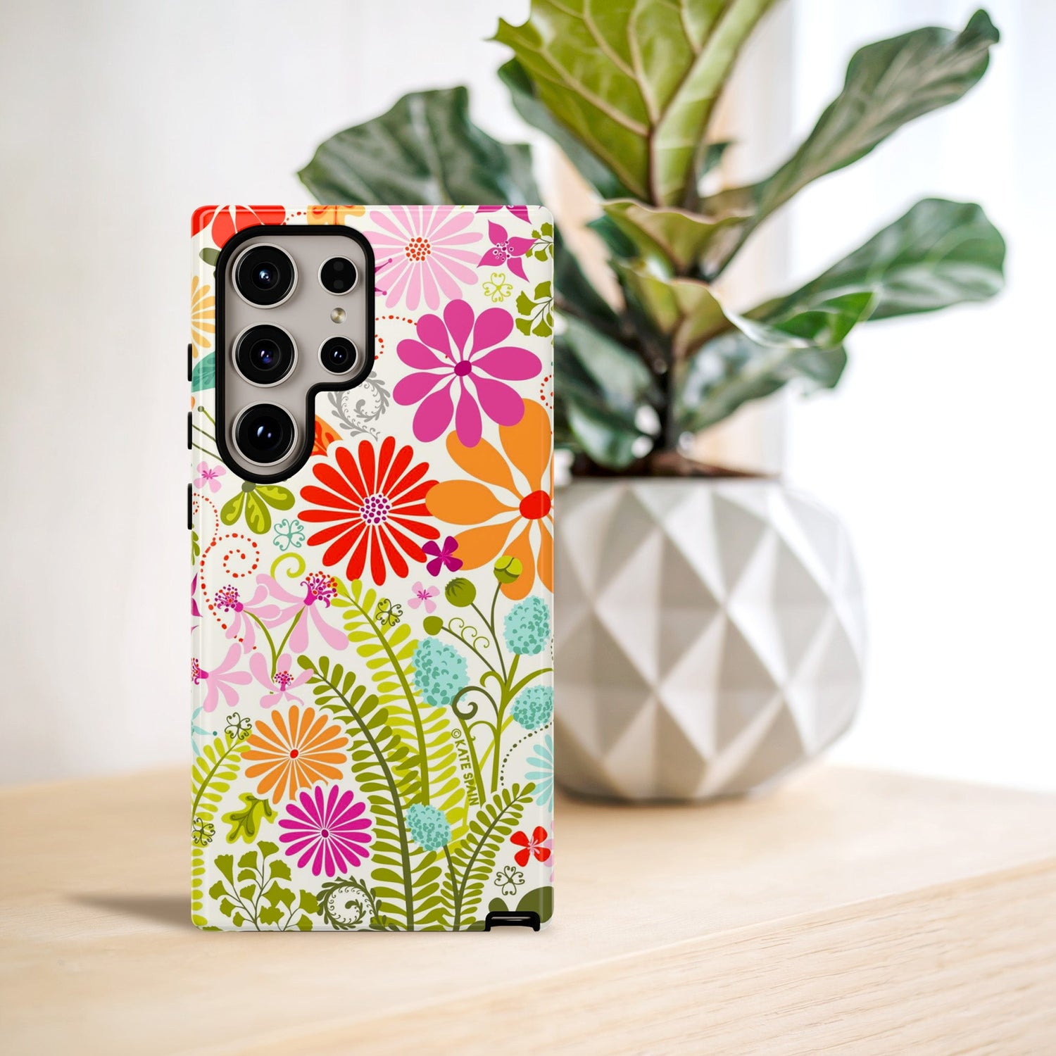 hand drawn graphics on durable samsung galaxy phone case