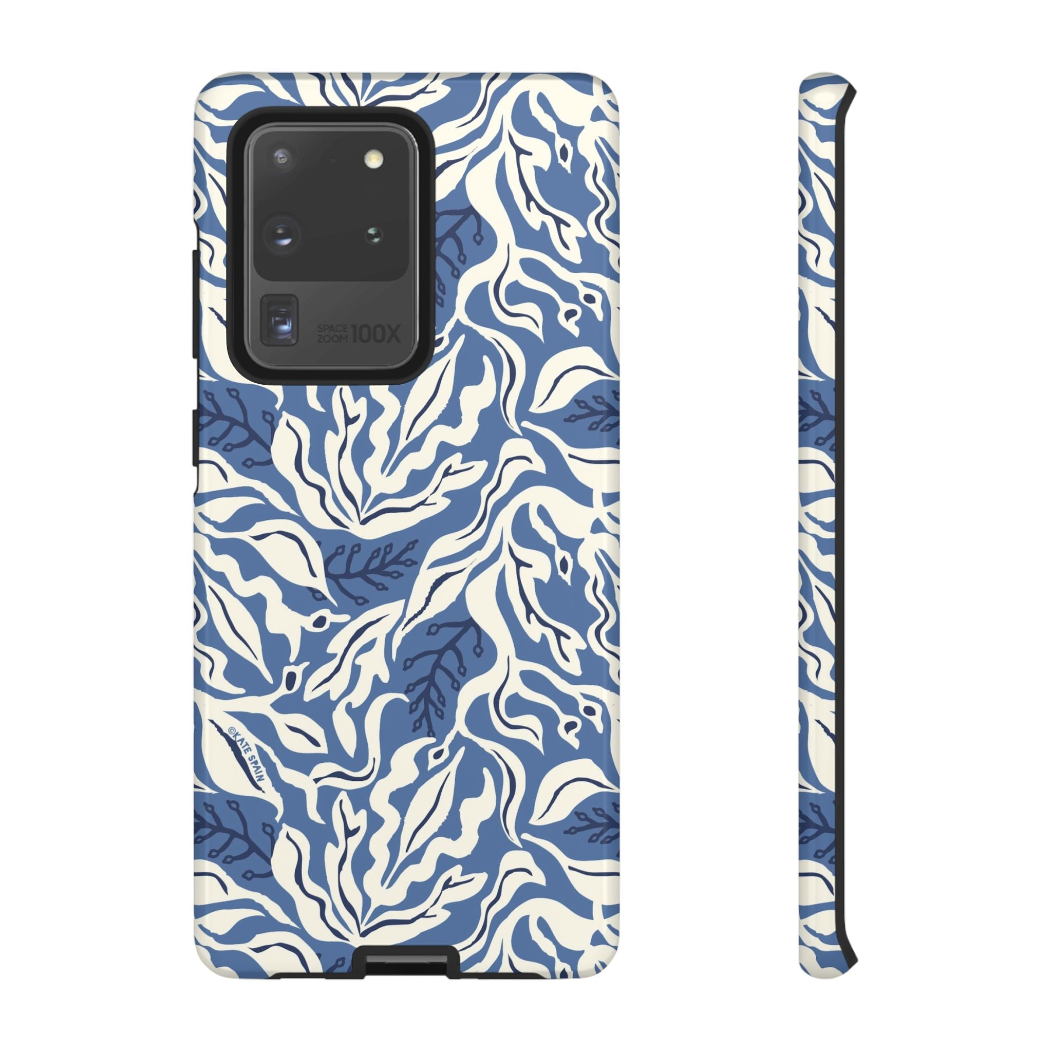 Luxury Ocean Tides Samsung Galaxy S20 Ultra Case – Glossy | blue and white tidal bed ocean print