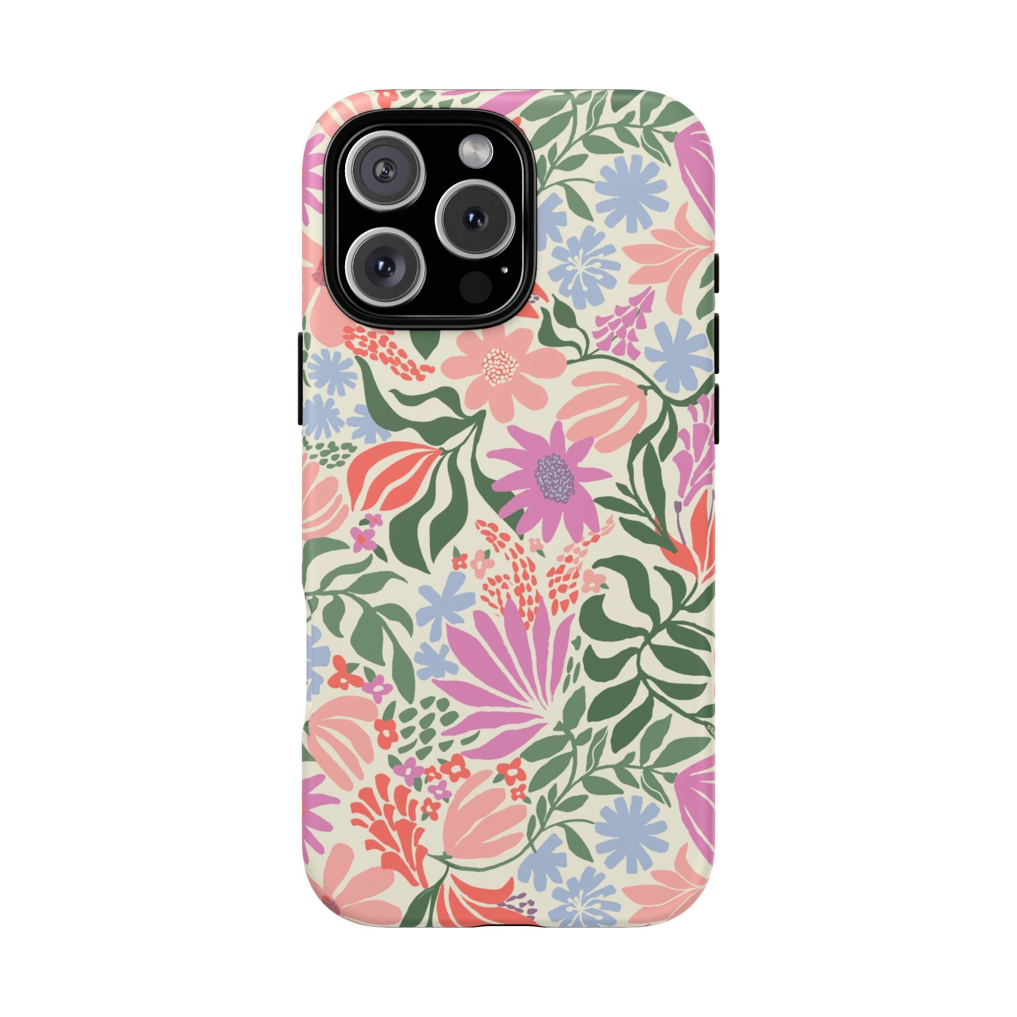 Botanica Pastel Tough iPhone 16 Pro Max Case – Matte | blush, lavender, sage pastel botanical wildflower print