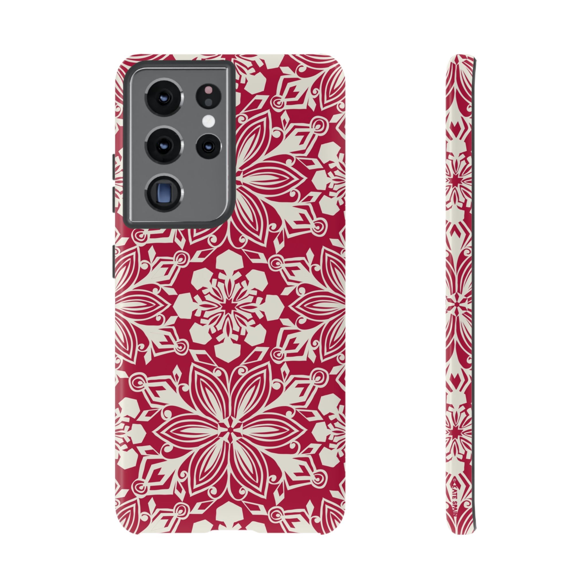 Snowfall Paper Cut Snowflake Samsung Tough Case Samsung Galaxy S21 Ultra Glossy
