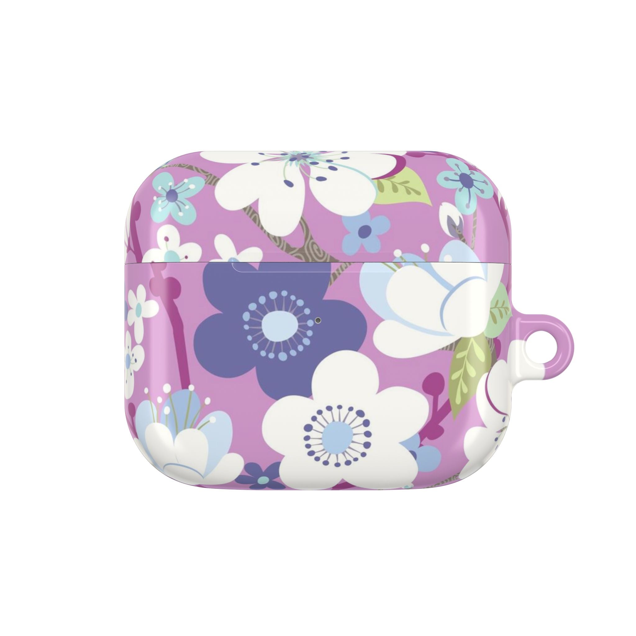 Purple Cherry Blossom AirPods Case