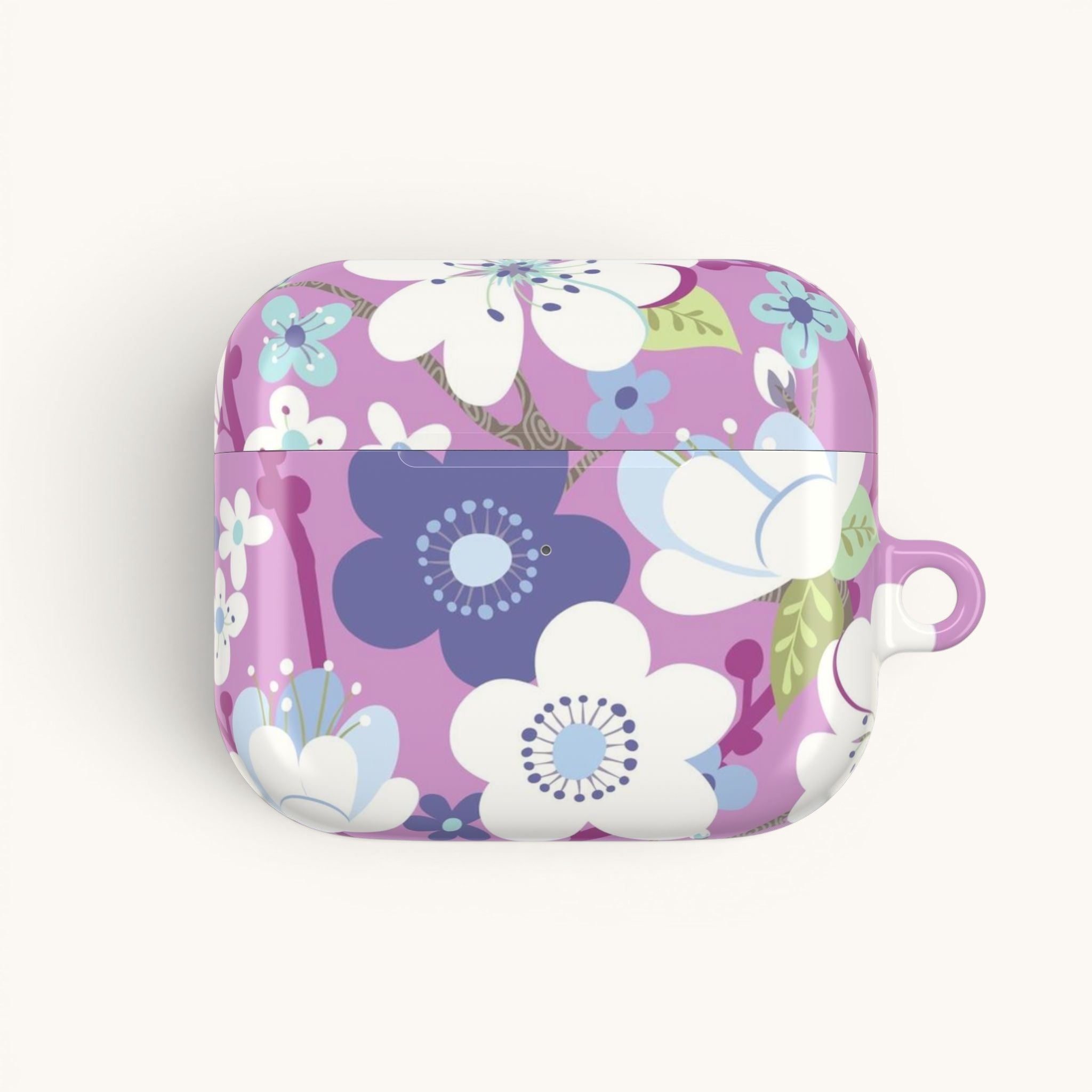 Purple Cherry Blossom AirPods Case