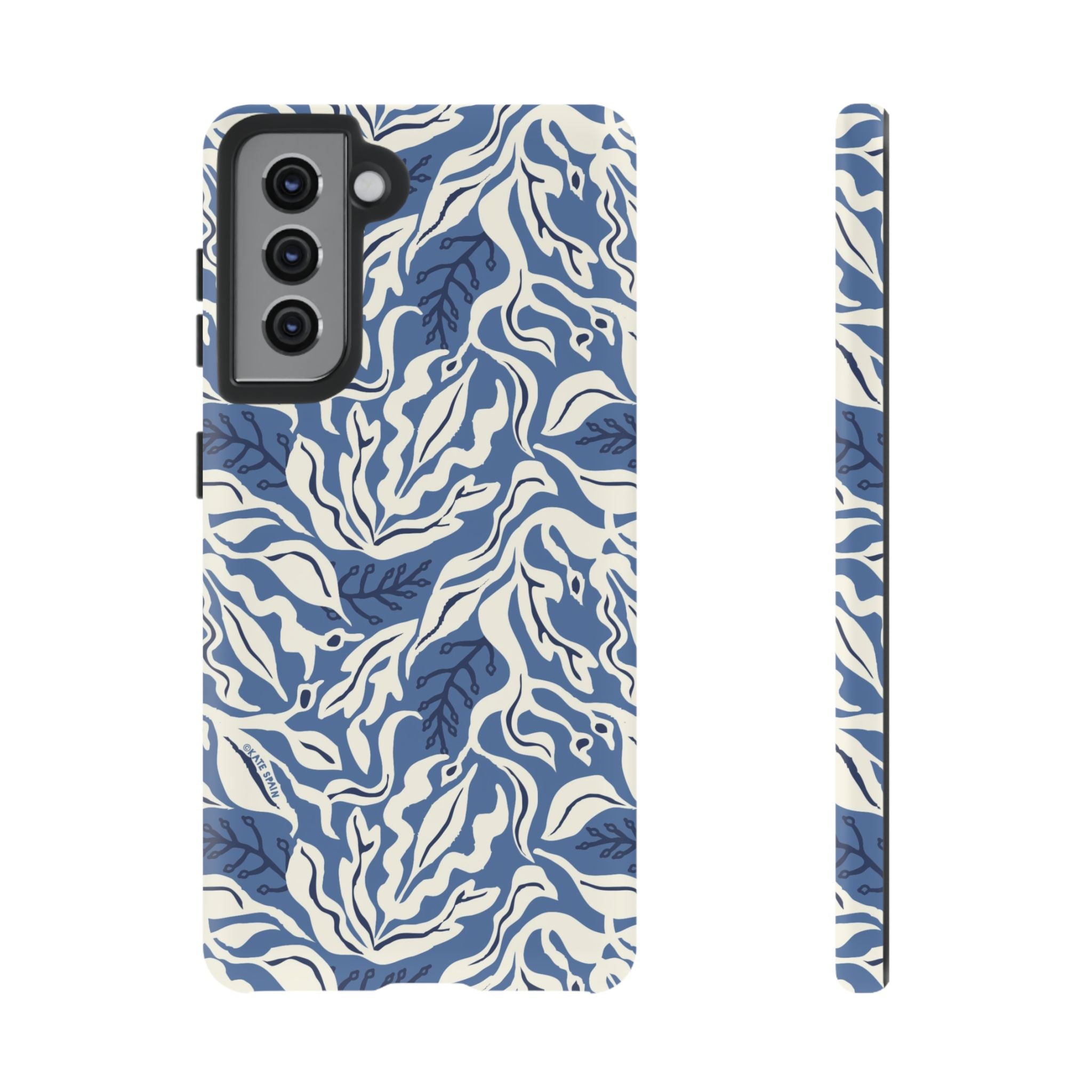 Luxury Ocean Tides Samsung Galaxy S21 Case – Matte | blue and white tidal bed ocean print