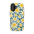 Shasta Daisy Tough iPhone 17 Case – Glossy | blue, cream, yellow daisy floral print