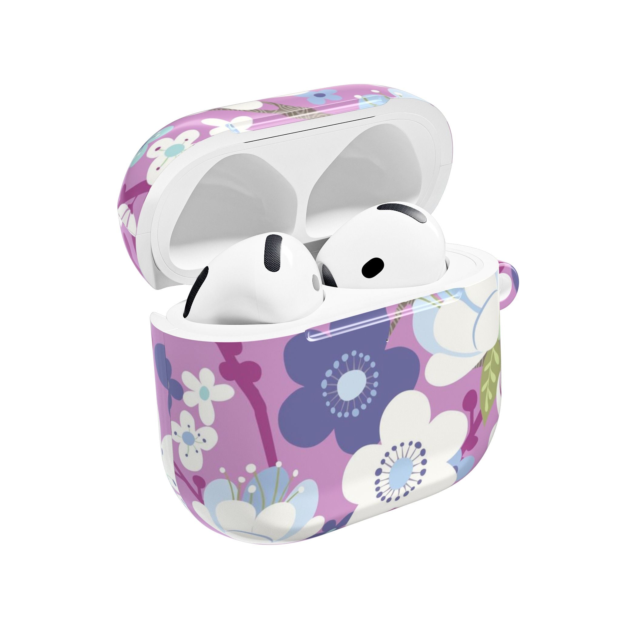 Purple Cherry Blossom AirPods Case