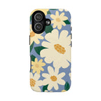 Chamomile MagSafe iPhone 16 Plus Case – Matte | periwinkle, cream, yellow botanical daisy floral print