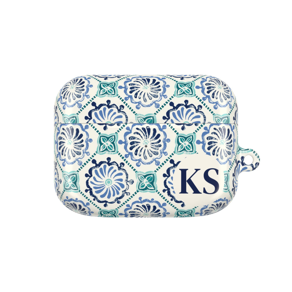 Horizon Blue Tile Personalized AirPods Case