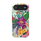 Posy MagSafe iPhone 17 Air Case – Glossy | white, magenta, yellow, purple vibrant botanical floral print