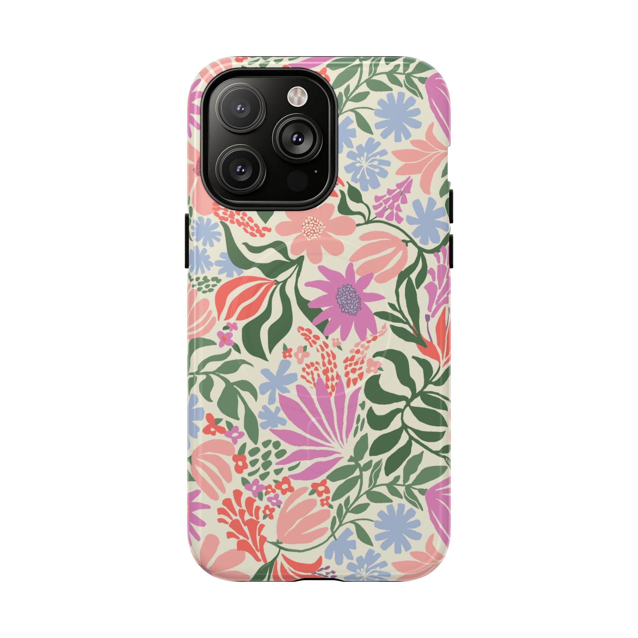 Botanica Pastel MagSafe iPhone 14 Pro Max Case – Glossy | blush, lavender, sage pastel botanical wildflower print