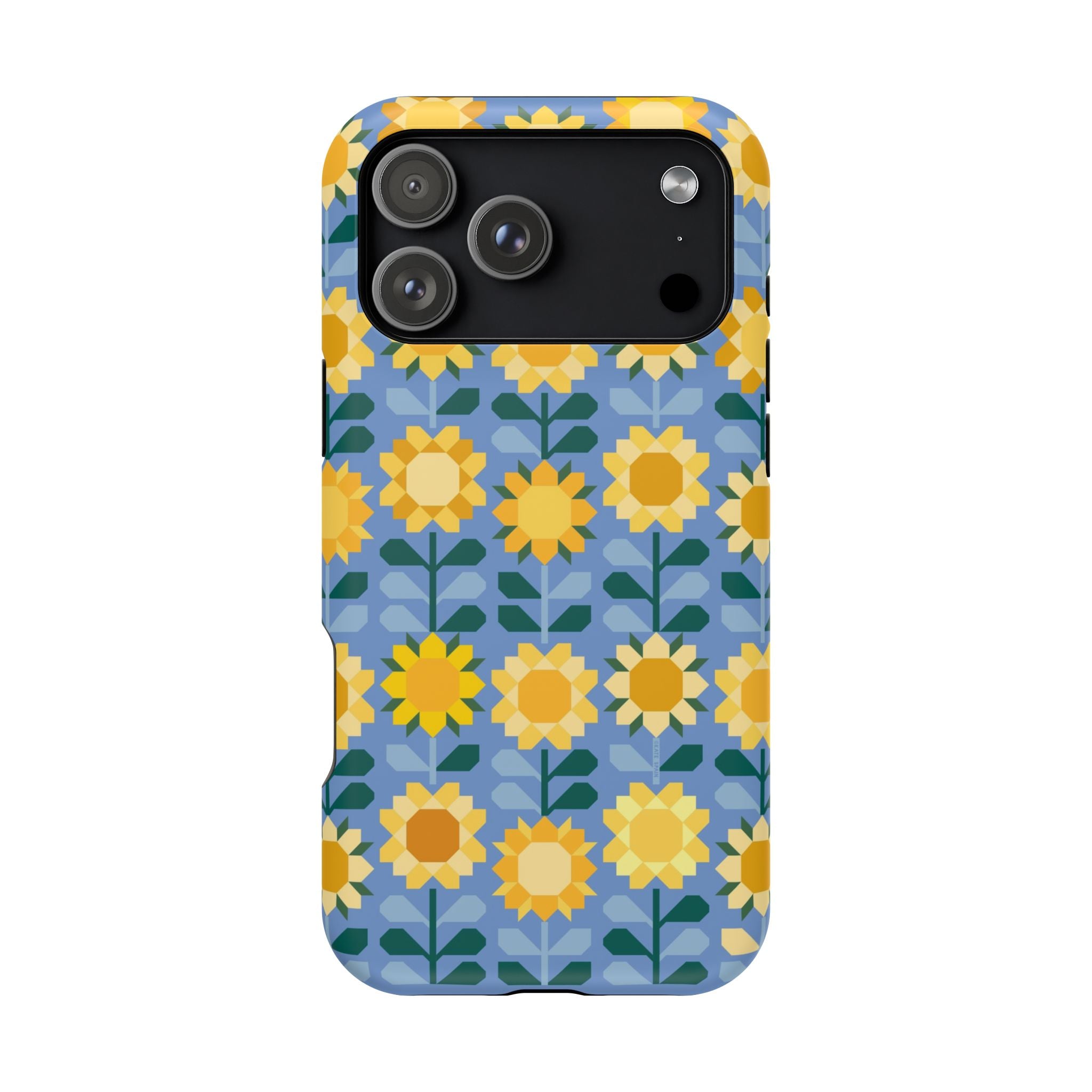 iPhone 17 Pro Max MagSafe case with Sunflowers pattern in matte finish