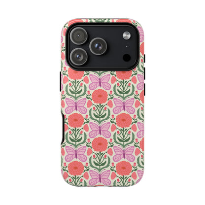 Pink Butterfly iPhone Case - Nature Inspired Design