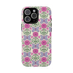 Butterfly MagSafe iPhone 16 Pro Max Case – Matte | cream, magenta, periwinkle butterfly floral print