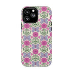 Butterfly MagSafe iPhone 13 Pro Max Case – Matte | cream, magenta, periwinkle butterfly floral print