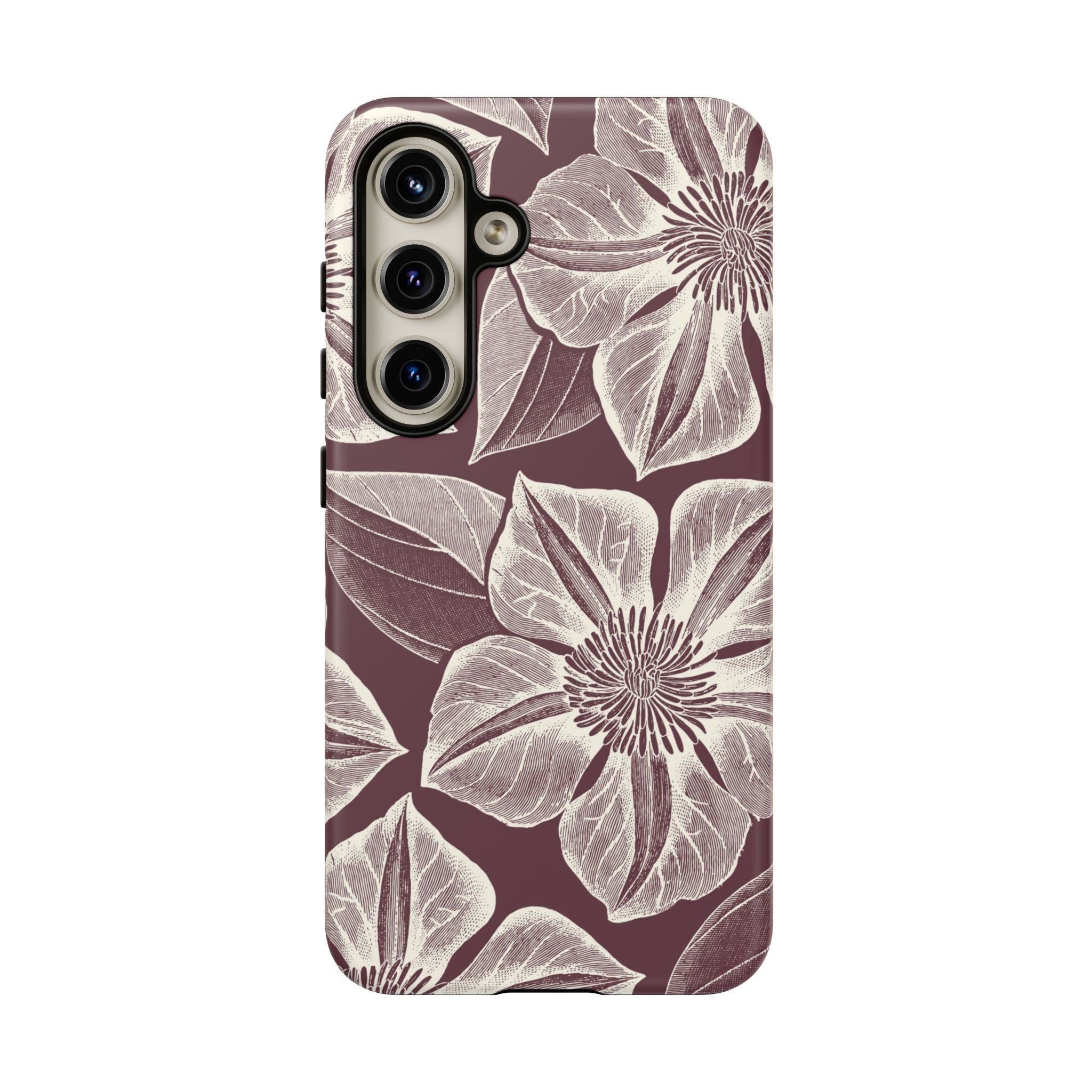 Vintage Bloom Burgundy Samsung Case