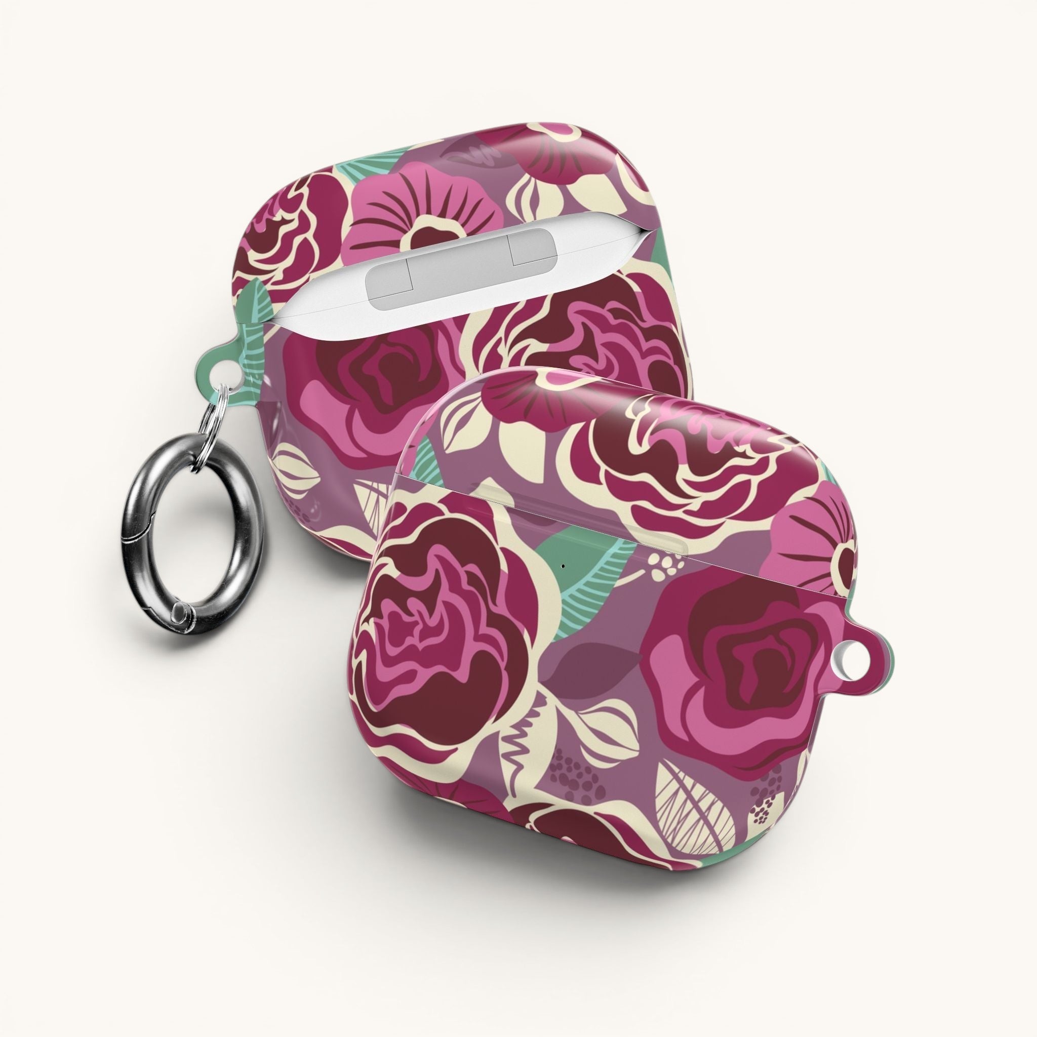 Tea Rose Burgundy AirPods Case