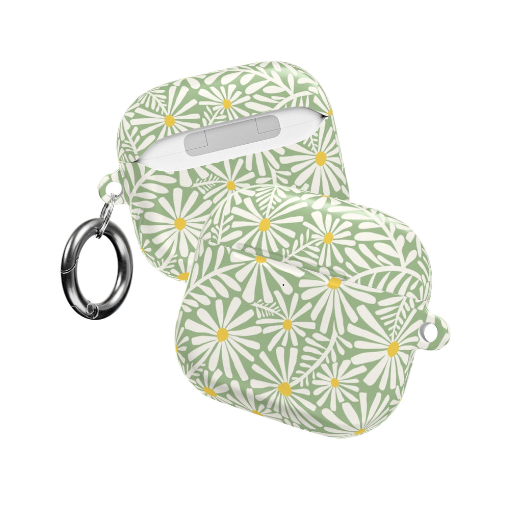 Montauk Daisy Meadow Green AirPods Case