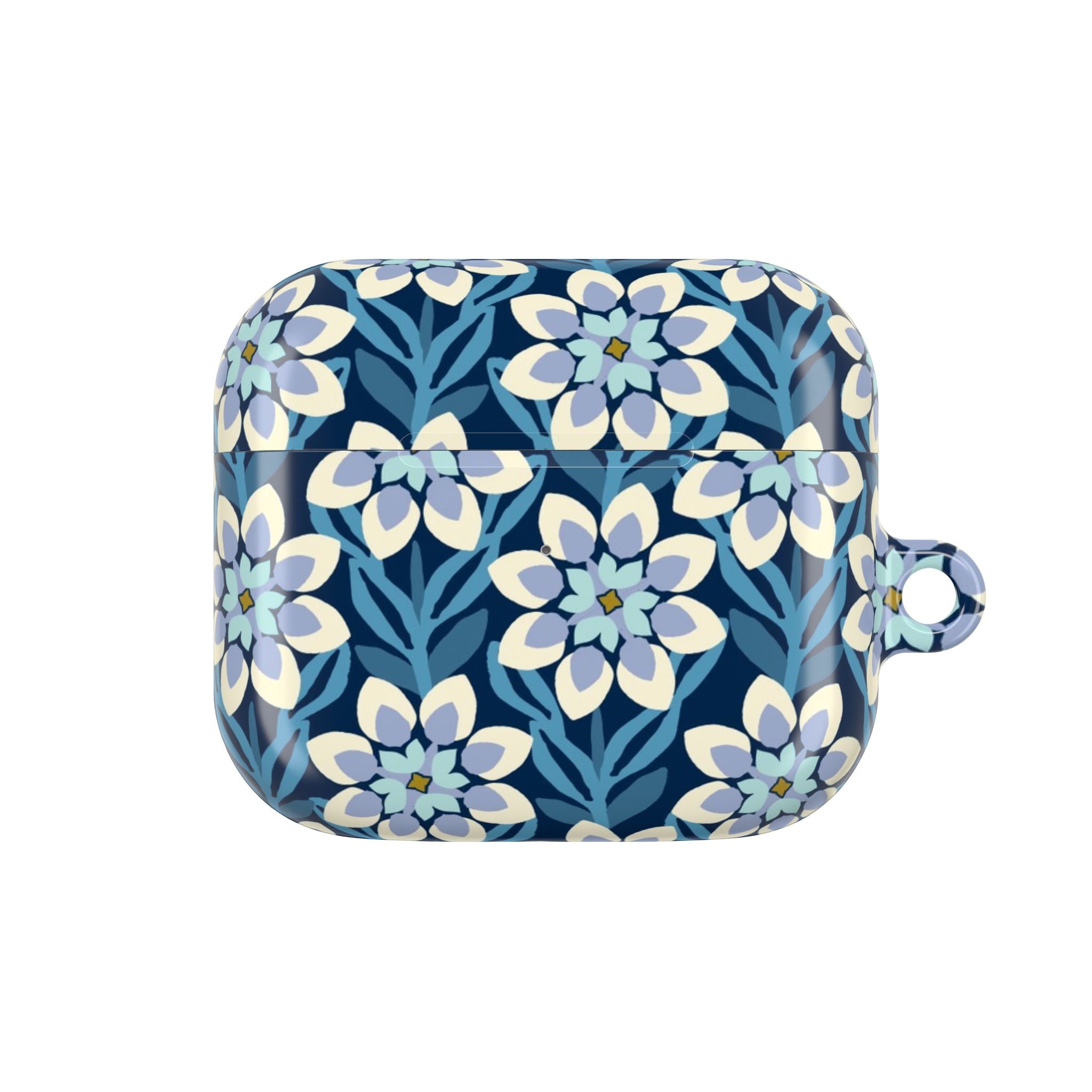 Modern Dahlia Navy AirPods Case