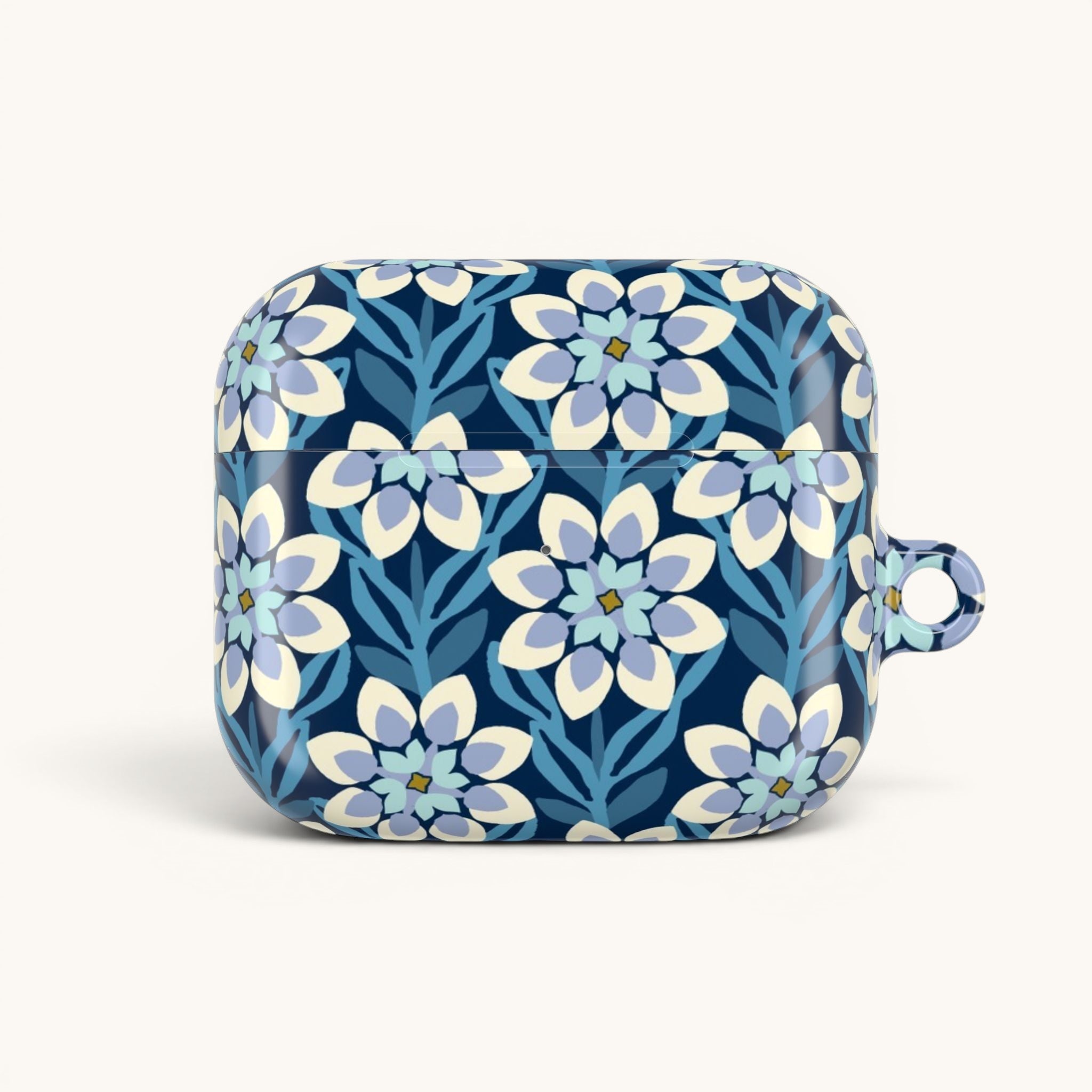 Modern Dahlia Navy AirPods Case