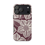 Vintage Bloom Burgundy iPhone Case
