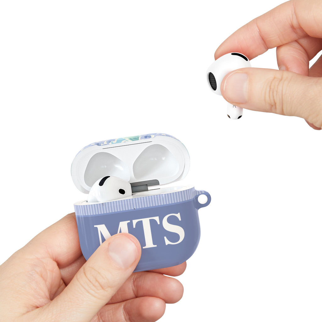 Nantucket Hydrangea Personalized AirPods Case