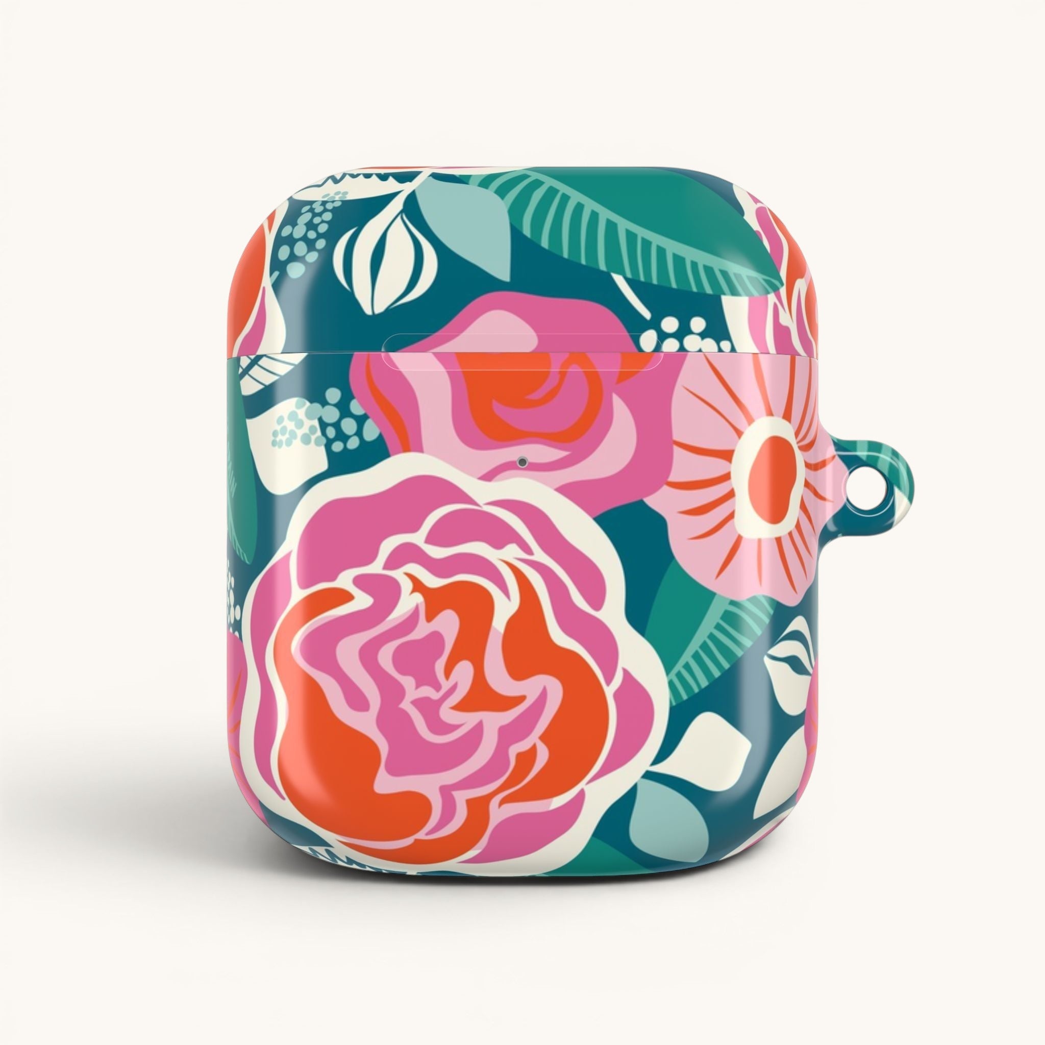 Tea Rose Teal AirPods Case