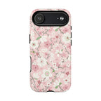 Pink Cherry Blossom MagSafe iPhone 17 Air Case – Matte | light pink, white, cherry blossom floral print