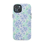 Nantucket Hydrangea MagSafe iPhone Phone Case – Matte | periwinkle, sky blue, mint hydrangea floral print