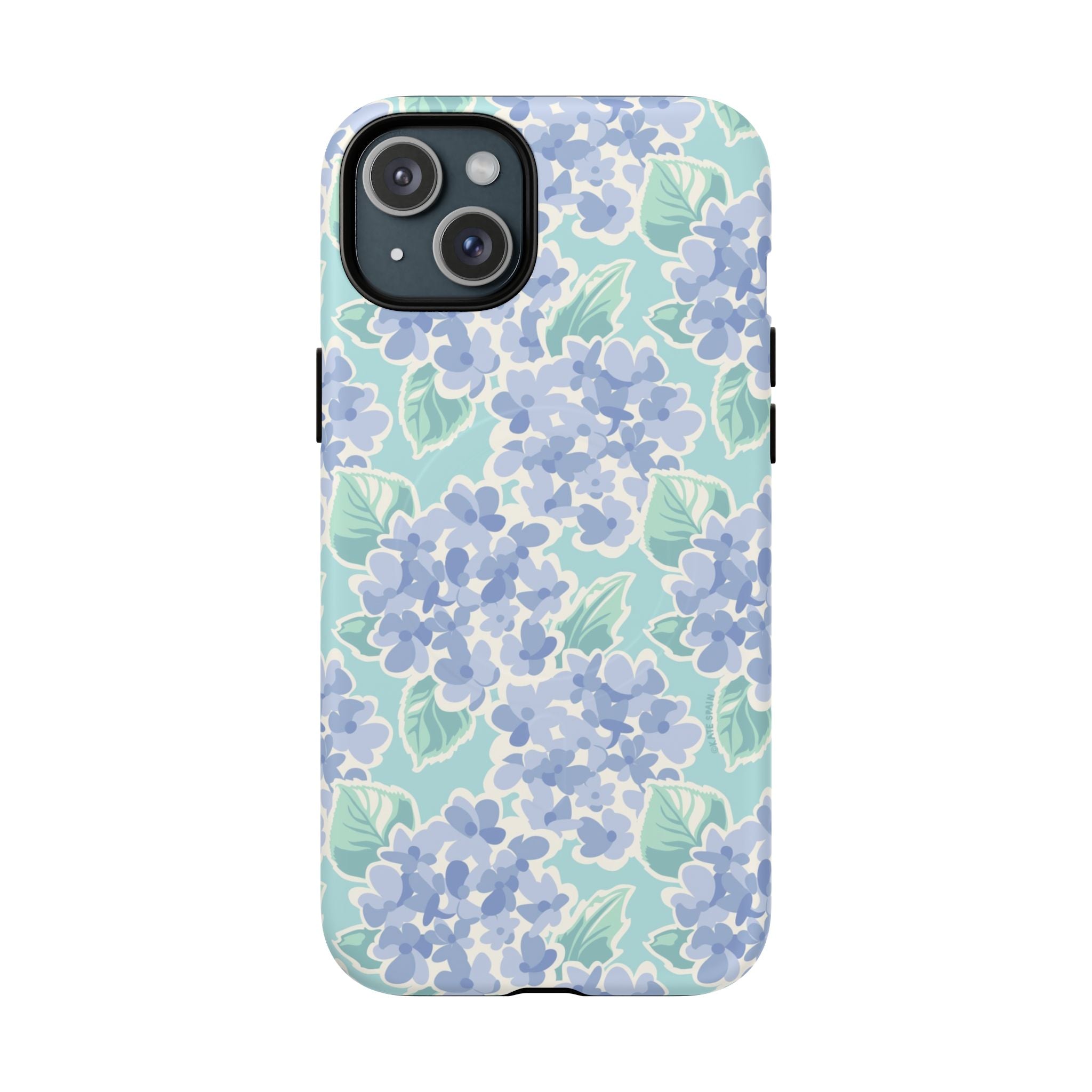 Nantucket Hydrangea MagSafe iPhone Phone Case – Matte | periwinkle, sky blue, mint hydrangea floral print