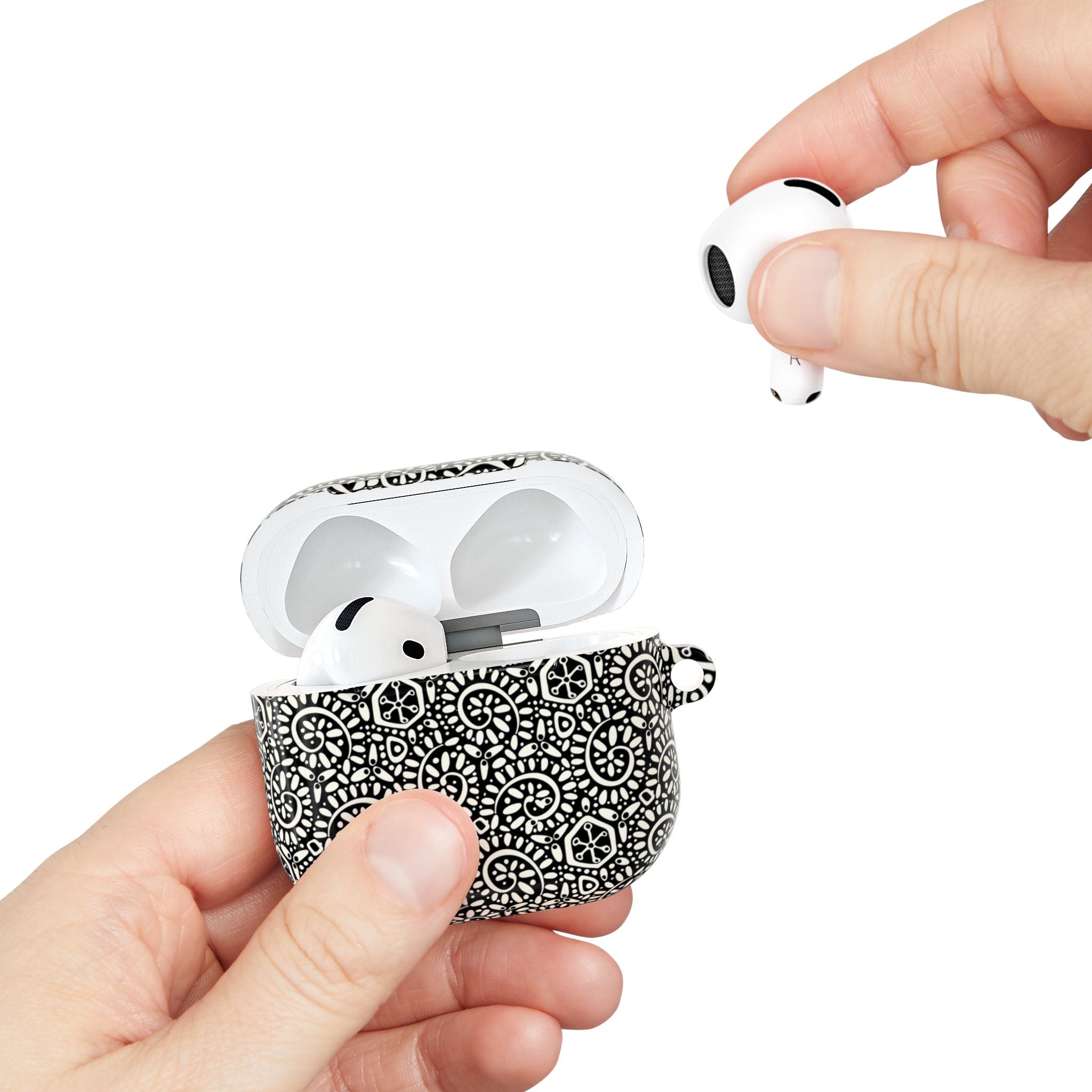 Canto Swirls Black AirPods Case