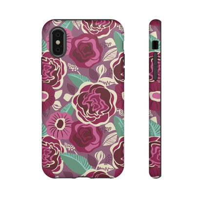 Tea Rose Burgundy iPhone Tough Case