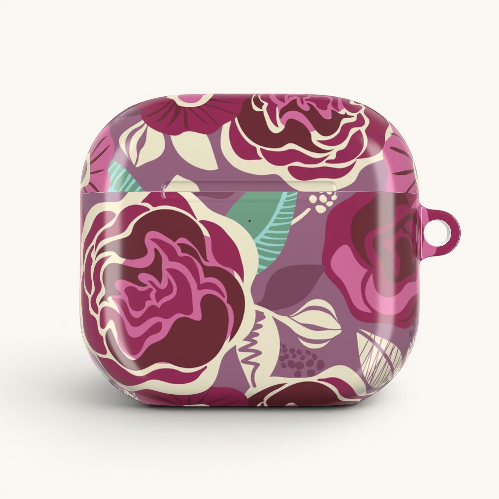 Tea Rose Burgundy AirPods Case