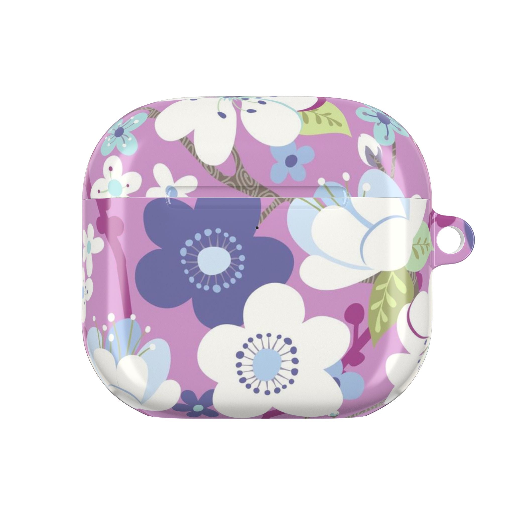 Purple Cherry Blossom AirPods Case