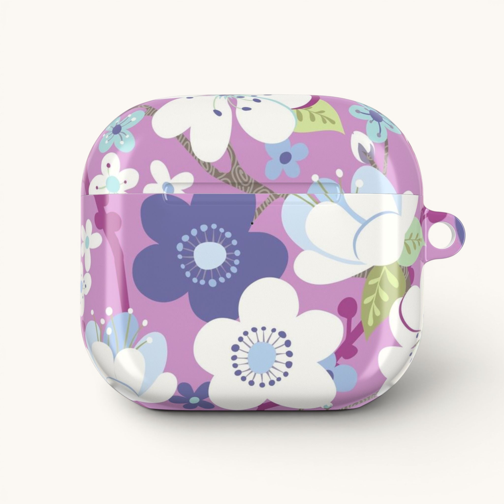 Purple Cherry Blossom AirPods Case