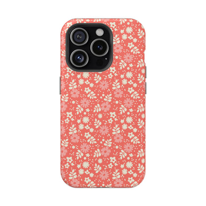 Petaline Floral Daisy Coral MagSafe Case